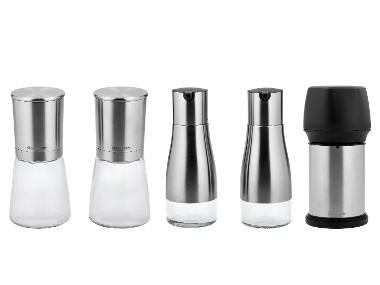 SILVERCREST® Set de moulins à sel et à poivre ou Set de distributeurs à huile et à vinaigre ou Râpe