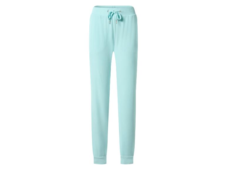 Pantalon de jogging bleu clair avec cordon de serrage à la taille.