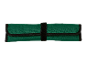 Trousse à outils verte enroulable avec sangle noire.