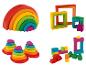 Jouets en bois pour enfants: arc-en-ciel, puzzle, blocs et tour