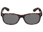 Lunettes de soleil avec monture écaille de tortue et verres foncés.