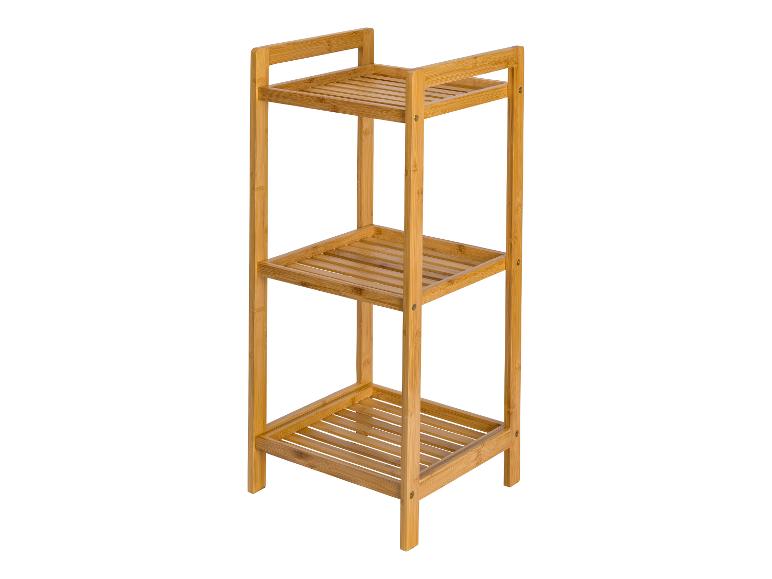 Étagère de salle de bain en bambou à 3 niveaux