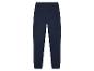 Un pantalon de survêtement bleu marine.