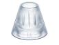 Embout conique transparent, probablement pour aspirateur ou appareil de beauté.