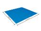 Bâche de piscine bleue de 13 pi x 13 pi.