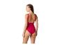 Femme en maillot de bain une pièce rouge avec dos ouvert