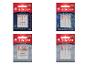 Assortiment d'aiguilles pour machines à coudre pour divers tissus, y compris pointe boule, denim et universelles.