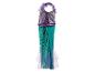 Une robe de sirène de couleur violette et turquoise à paillettes.