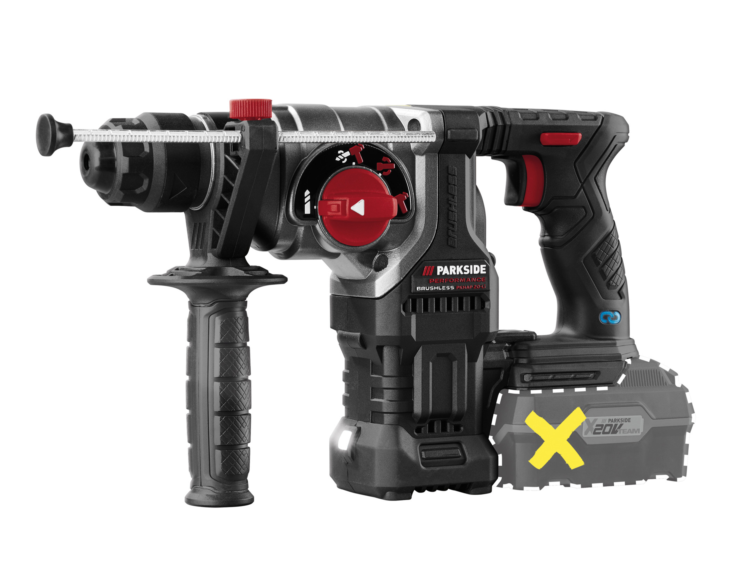PARKSIDE PERFORMANCE® Perforateur-burineur sans fil PKHAP 20-Li C4, 20 V