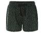 Shorts en jersey vert à motif léopard.