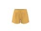 Short de sport jaune avec cordon de serrage à la taille.
