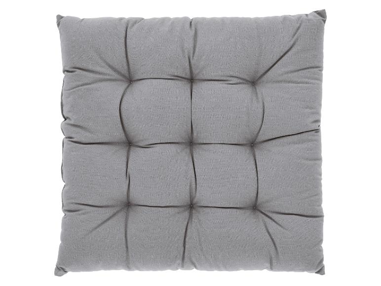 Coussin de siège gris carré avec capitonnage