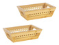 Deux paniers en bois avec un intérieur tressé.