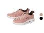 Chaussures de course On Cloud X roses, semelles blanches.