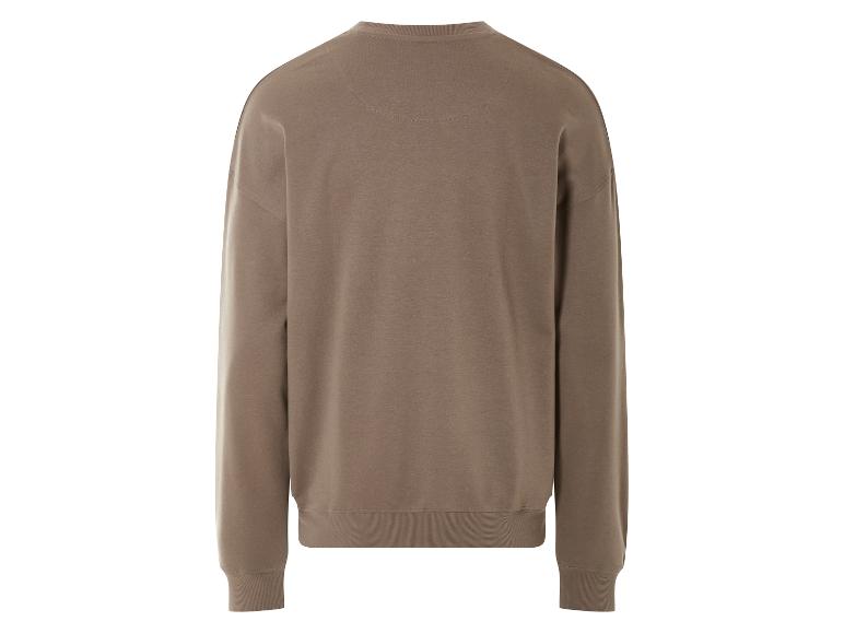 Sweat-shirt brun uni, vue arrière.