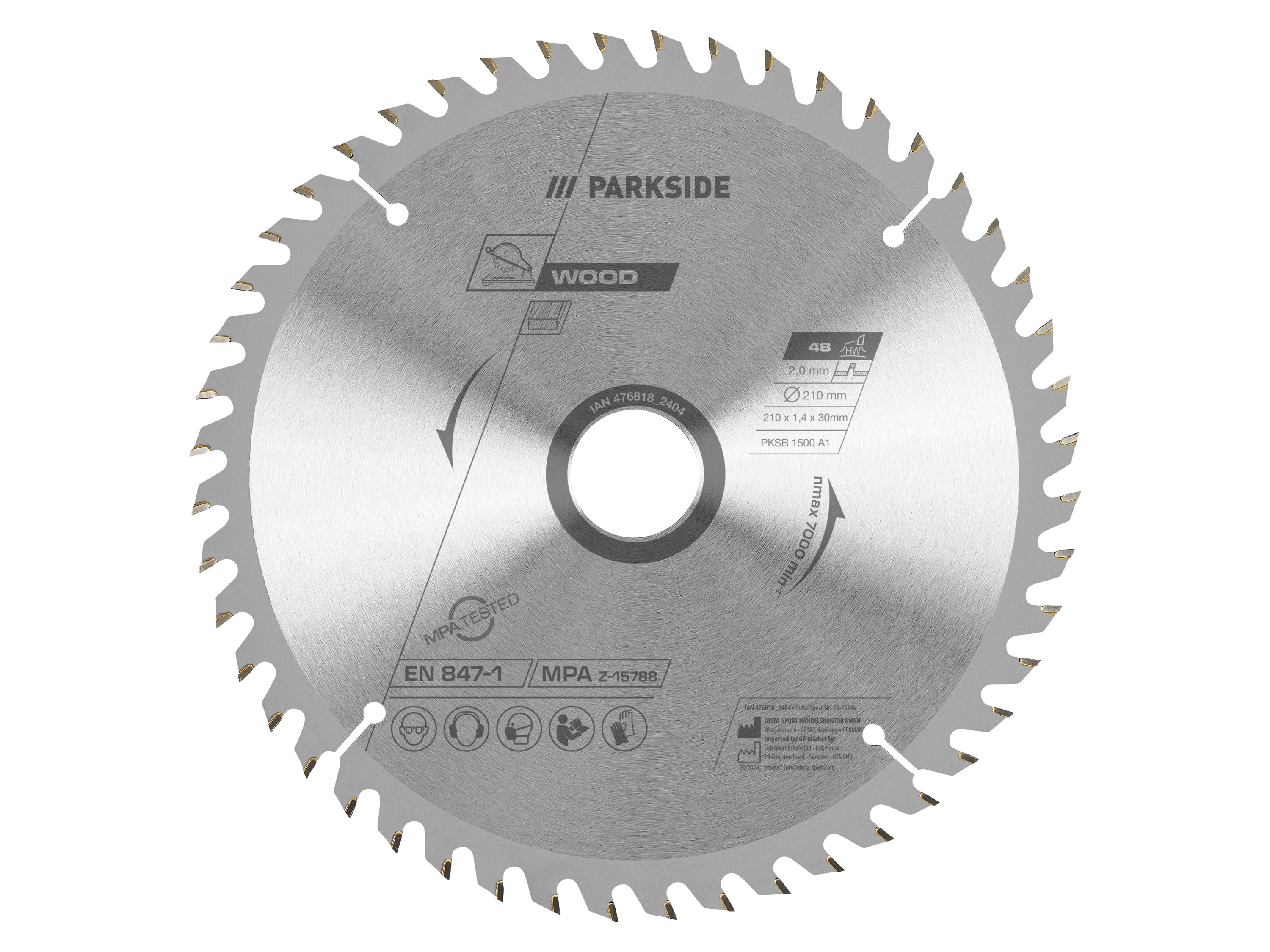 PARKSIDE® Lame de scie circulaire PKSB 1500 A1 (bois 48 dents)
