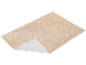 Tapis de bain beige avec surface texturée et envers antidérapant.