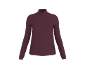 Sous-pull à col montant pour femme bordeaux