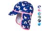 Chapeau de bain Playshoes à visière et protège-nuque, motif licorne arc-en-ciel.
