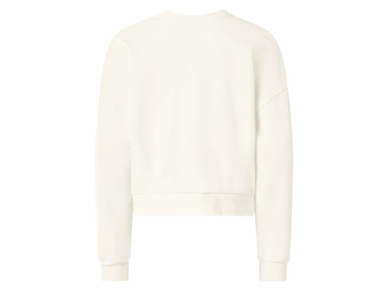 Sweat-shirt crème à manches longues, vue de dos