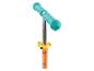 Guidon de trottinette pour enfant, couleurs vives, design tropical.