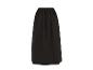 Jupe longue maxi noire avec taille élastiquée, vue de face.