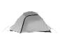 Tente de camping grise, idéale pour le plein air.