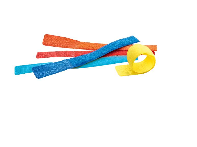 Attaches scratch colorées : bleu, rouge, orange et jaune.