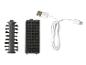 Brosses de nettoyage et câble de chargement USB-A vers USB-C.