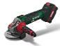 Une meuleuse d'angle Parkside X20VTEAM verte avec disque.