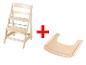 Chaise haute en bois et plateau enfant.