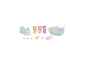 Ensemble de jouets de bain avec train, lapins, canards et baignoire.