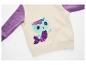 Sweat-shirt enfant avec manches violettes et un personnage de chat sirène à paillettes.