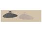 Deux ensembles de sous-verres en cuir synthétique, un gris foncé et un beige clair, sur fond beige.