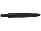 Un couteau Mora noir dans un étui noir.