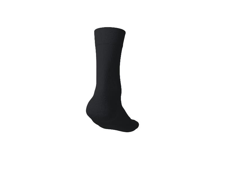 Chaussette noire unie, vue de côté.
