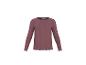 Chemise enfant simple, côtelée, rose foncé à manches longues avec bords ondulés
