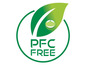 Logo PFC free avec une feuille verte.