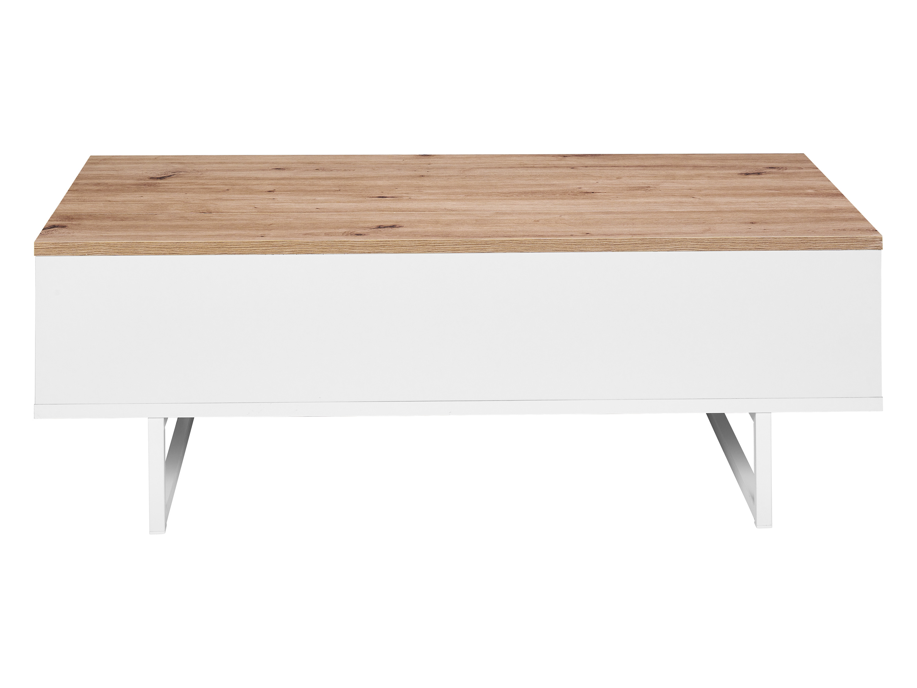 LIVARNO home Table basse Madrid, 110 x 37,5 x 58 cm, imitation chêne/blanc