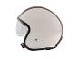 Casque de moto rétro blanc avec visière