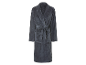 Peignoir gris foncé élégant avec ceinture.