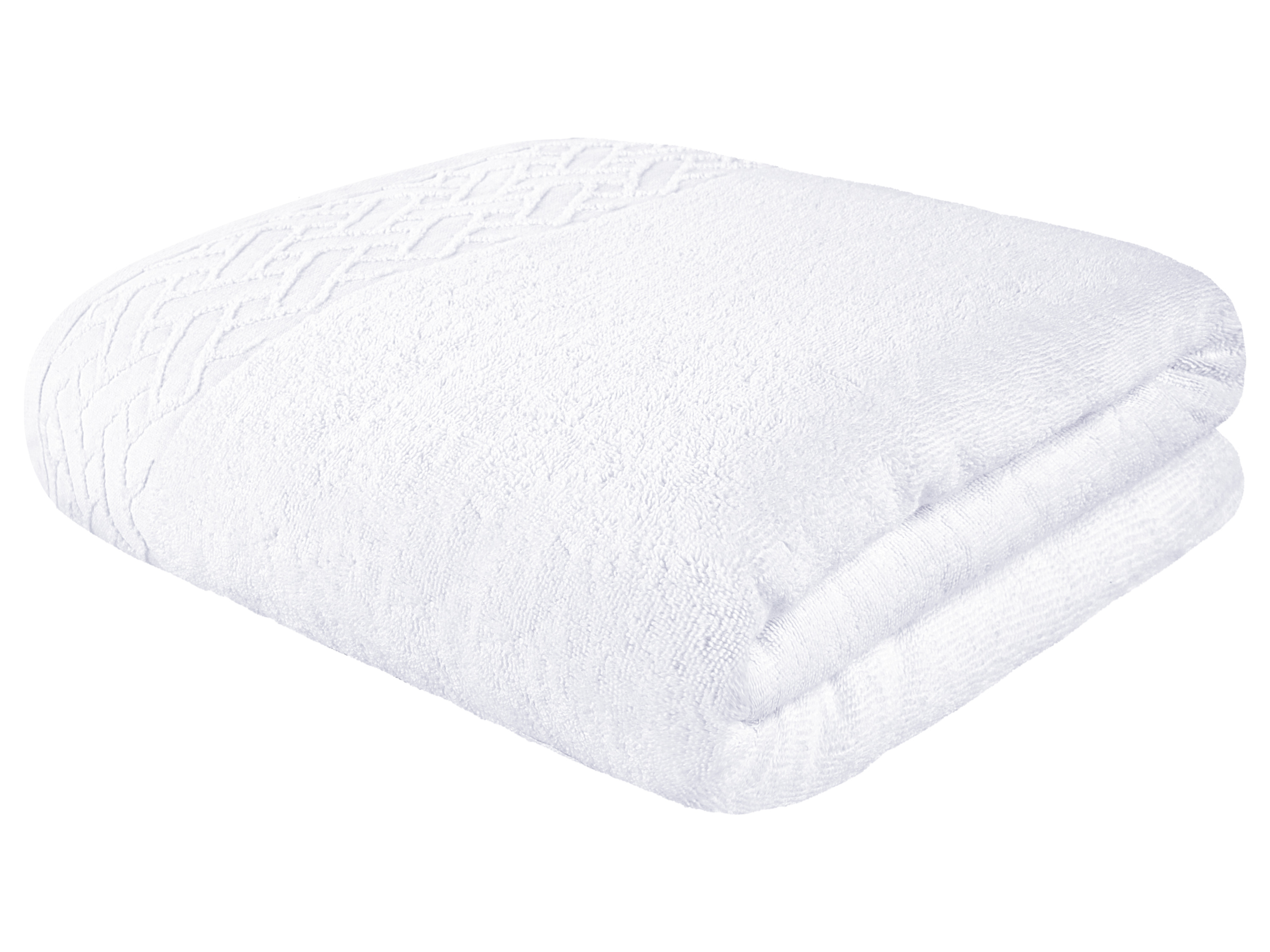 LIVARNO home Serviette de toilette en éponge, 100 x 150 cm (blanc)