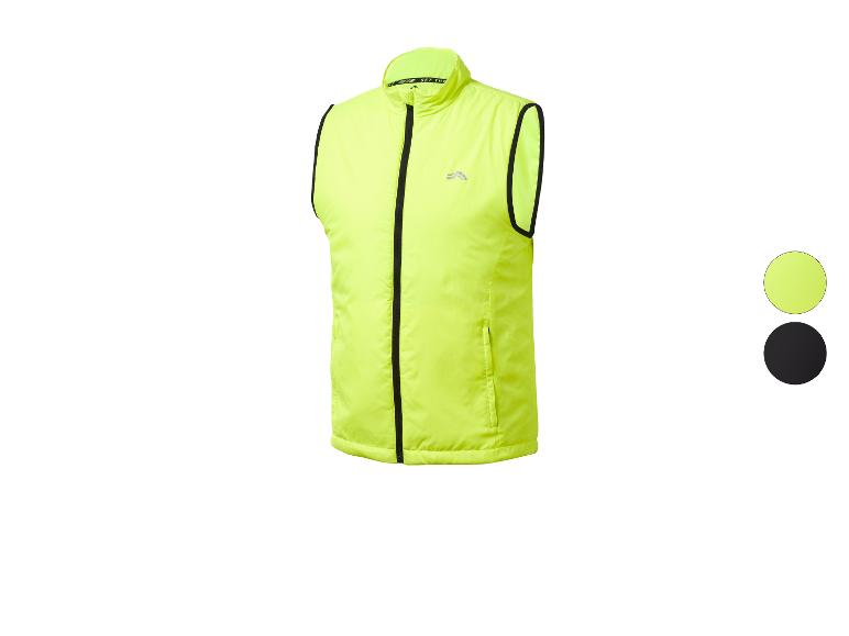 Gilet réfléchissant jaune fluo avec fermeture éclair noire et détails noirs