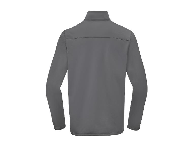 Pull gris pour homme avec fermeture éclair, vue arrière.