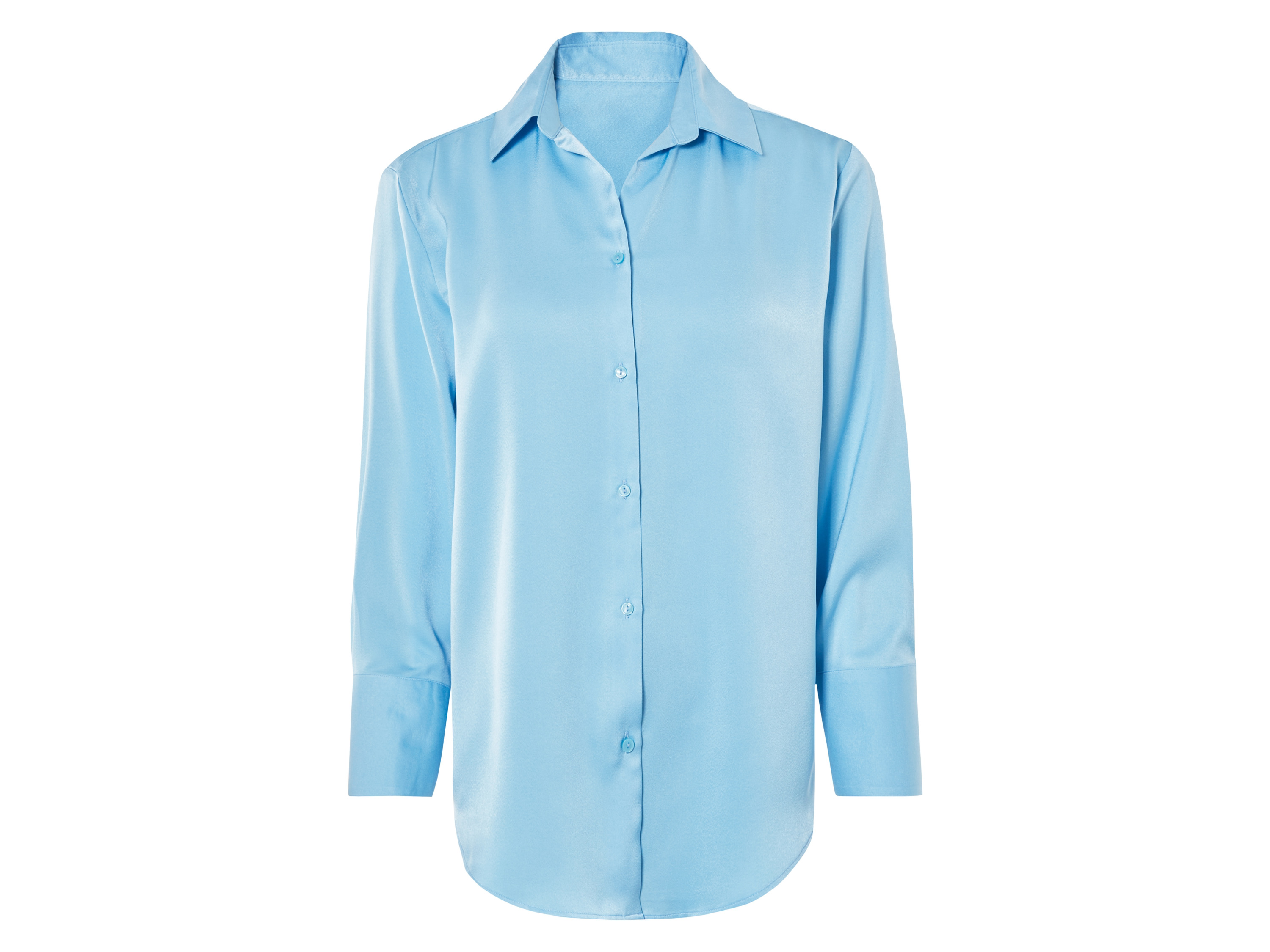 esmara® Chemise en satin femme (bleu, 36)