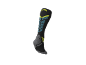 Chaussettes de sport noires avec motifs bleus et jaunes