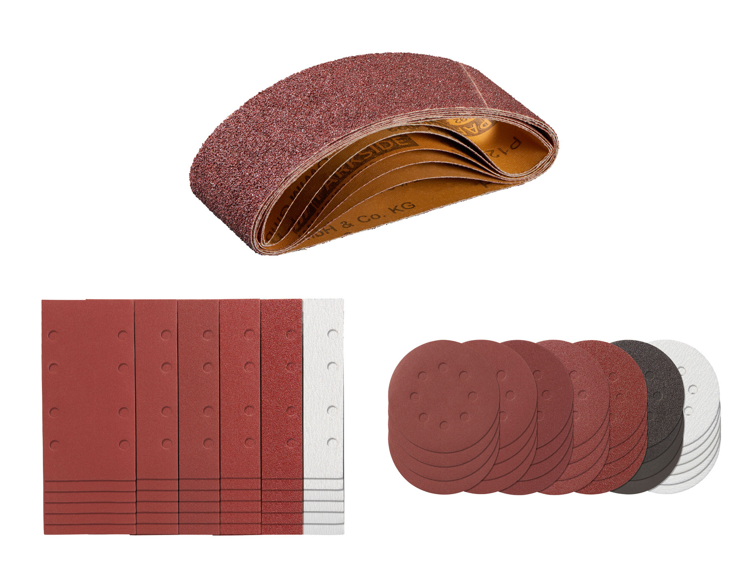 PARKSIDE® Set de feuilles abrasives pour ponceuse à ba…