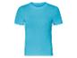 T-shirt turquoise à manches courtes, style côtelé.