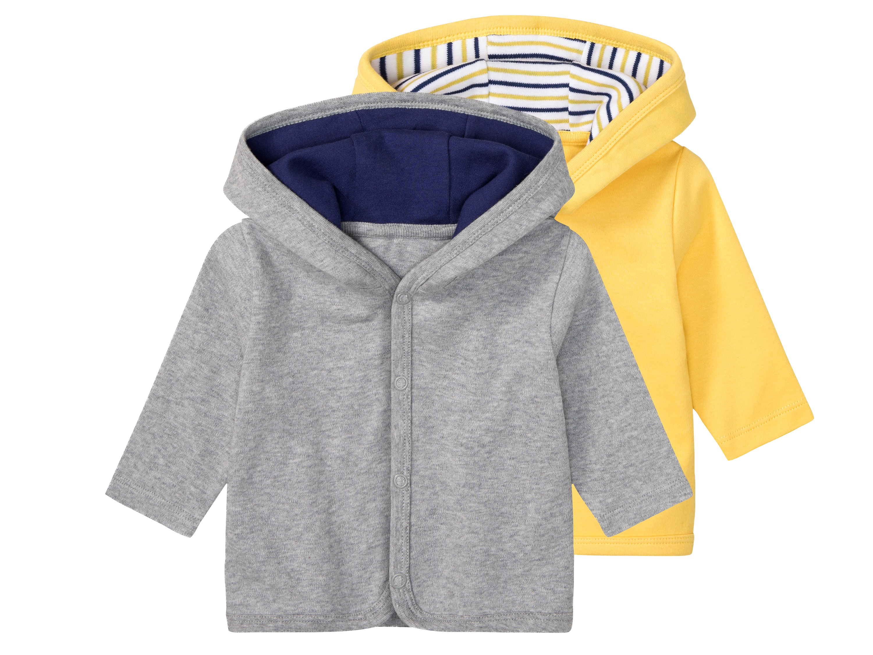 lupilu® Lot de 2 vestes bébé (jaune/gris)