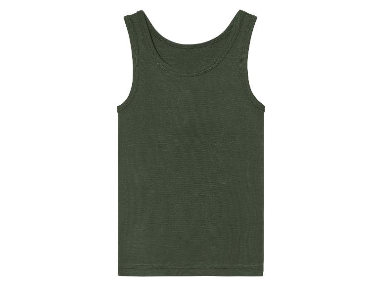 Débardeur homme simple, couleur vert foncé.